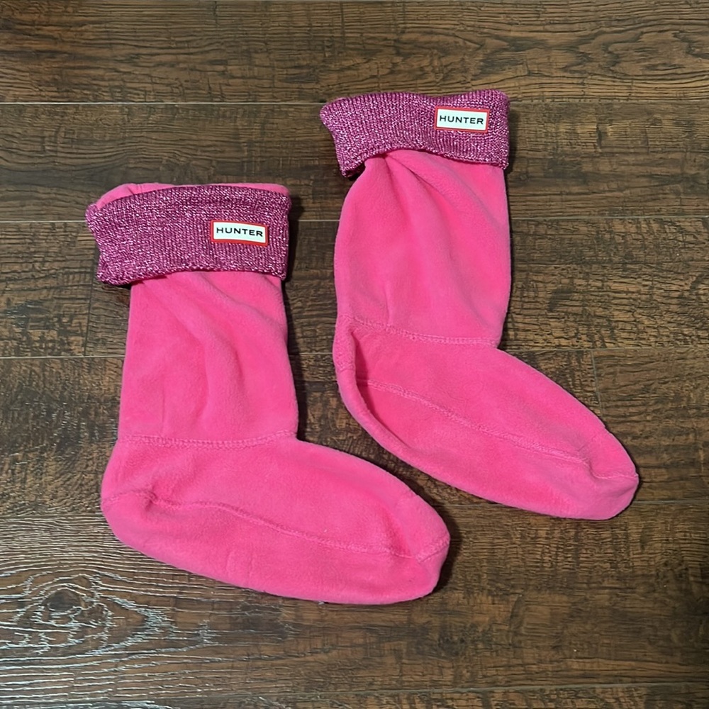 Pink Tall Hunter Boot socks size XL